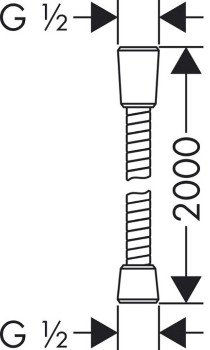 Immagine prodotto hansgrohe HG tubo doccia in metallo SENSOFLEX 2000mm cromo (200 cm)