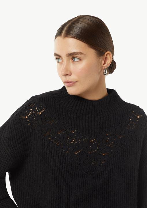 Produktbild Comma Strickpullover Strickpullover aus Alpakamix mit Schmuck-Detail (40)