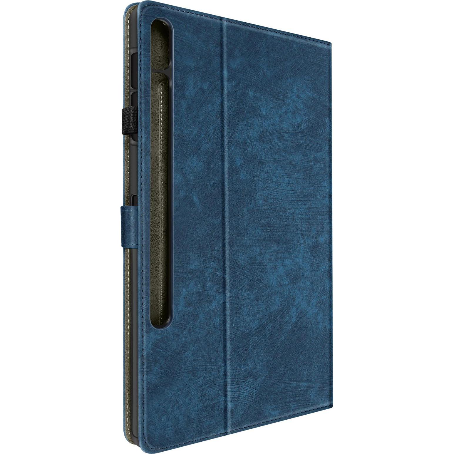 Avizar Business Etui, Fächer und Standfunktion Series (Galaxy Tab S9 FE+), Tablet Hülle, Blau