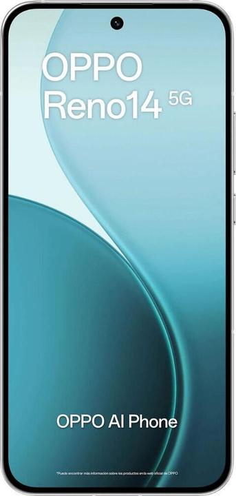 Actual product image OPPO Reno14 (256 GB, Opal White, 6.59", Dual SIM, 5G)