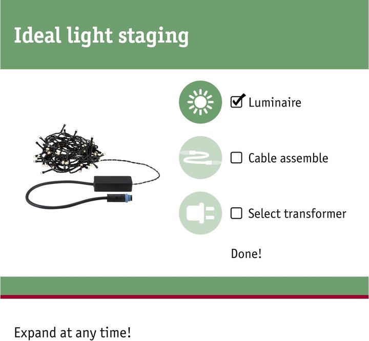 Produktbild Paulmann Outdoor Plug & Shine Lichterkette Yuna (7 m)