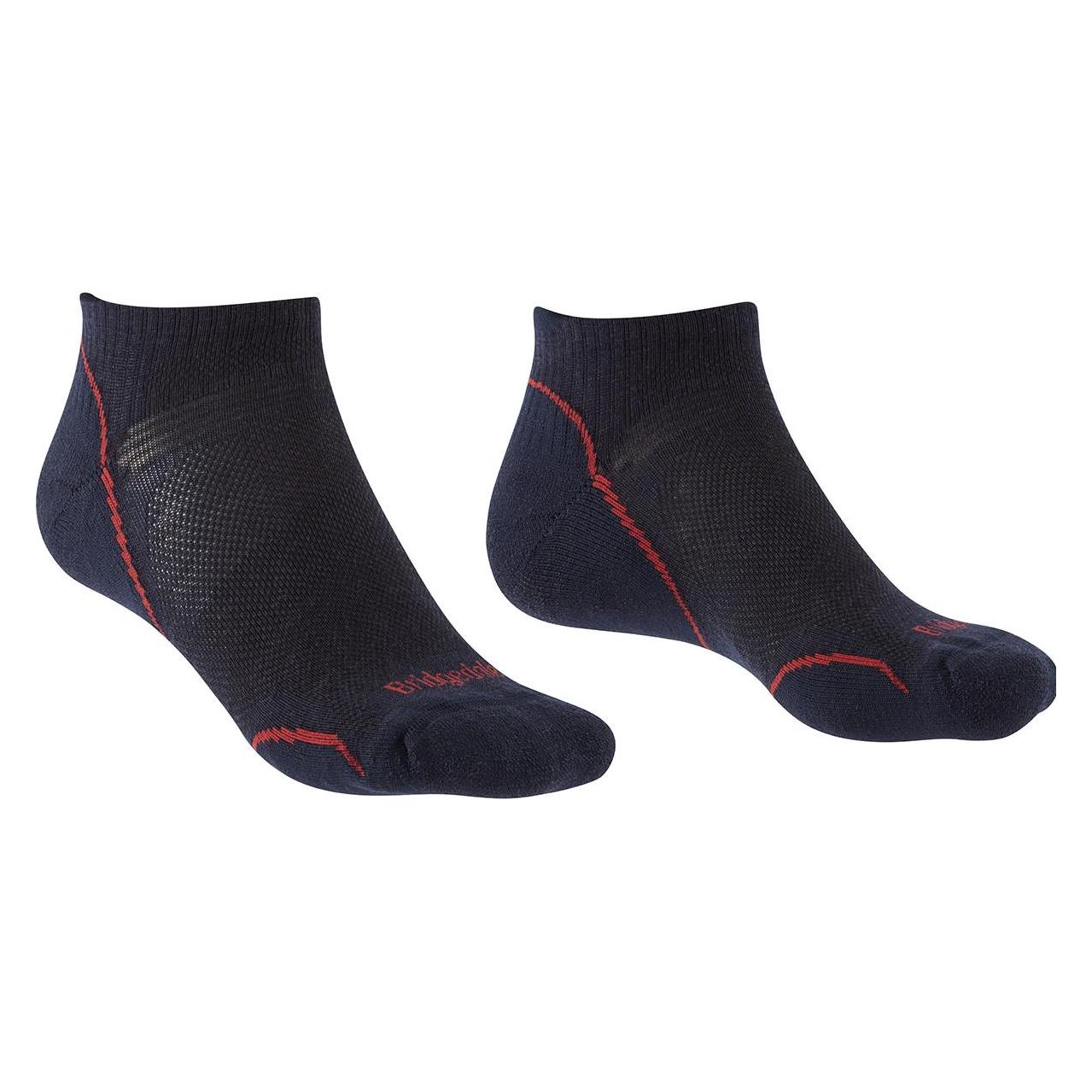 Bridgedale, Herren, Sportsocken, Hike Ul T2 Merino Performance Low, Rot, Blau