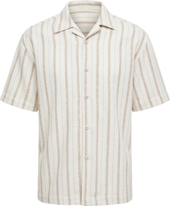 Immagine prodotto Urban Classics Striped Structured Resortshirt lightsand M (M)
