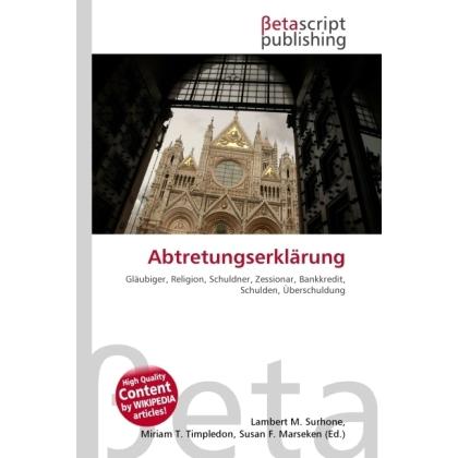 Abtretungserklärung, Sachbücher