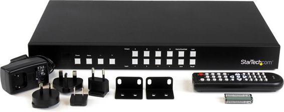 Produktbild StarTech 4x4 HDMI Matrix Switch mit Bild und Bild Multiviewer o. Videowand - Digital Signage Controller