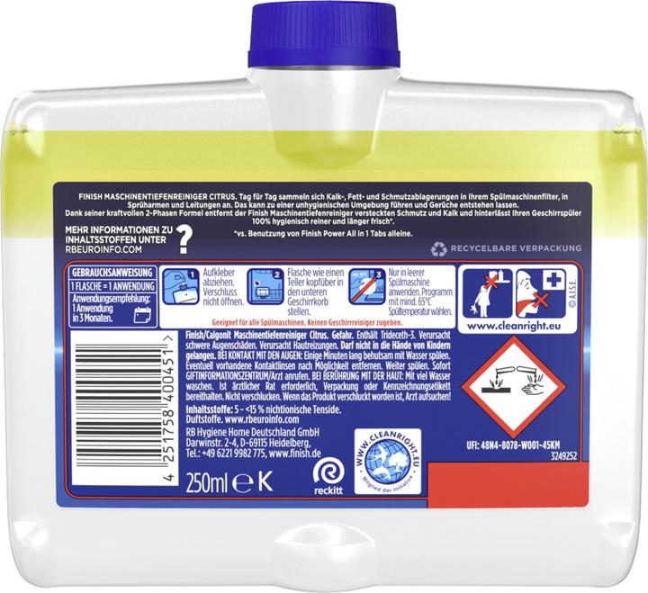 Image du produit Finish Nettoyeur de profondeur pour machines (Bouteille, 141 x)