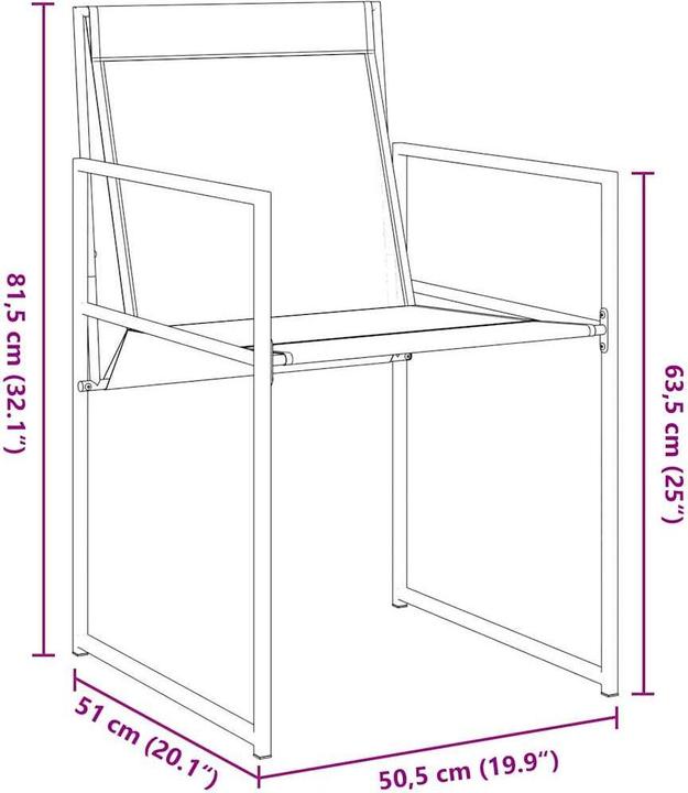 Actual product image vidaXL Garden dining set (80 cm)