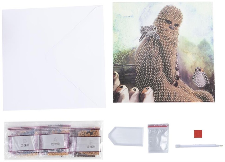 Actual product image Craft Buddy Chewbacca, Card 18x18cm Crystal Art