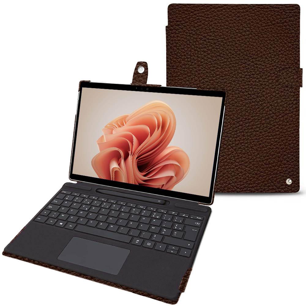 Noreve Lederschutzhülle Microsoft Surface Pro 9 (Surface Pro), Tablet Hülle, Braun