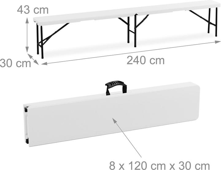 Actual product image Relaxdays 2x beer bench