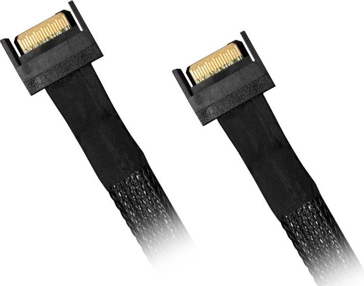 Actual product image Icydock ICY DOCK Kabel MCIO 8i-> 2x MCIO 4 MCIO SSF-TA-1016,schwarz,0,5m (50 cm)