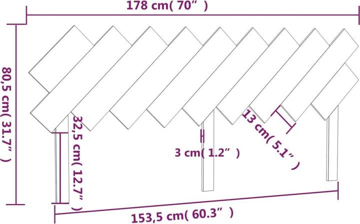 Image du produit vidaXL Kopfteil (178 x 3 x 80.50 cm)