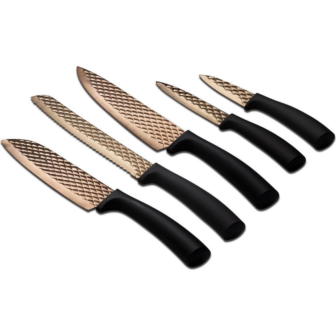 Thumbnail - BerlingerHaus Haus 5-teiliges Messerset Rose Gold Edition, Küchenmesser, Schwarz
