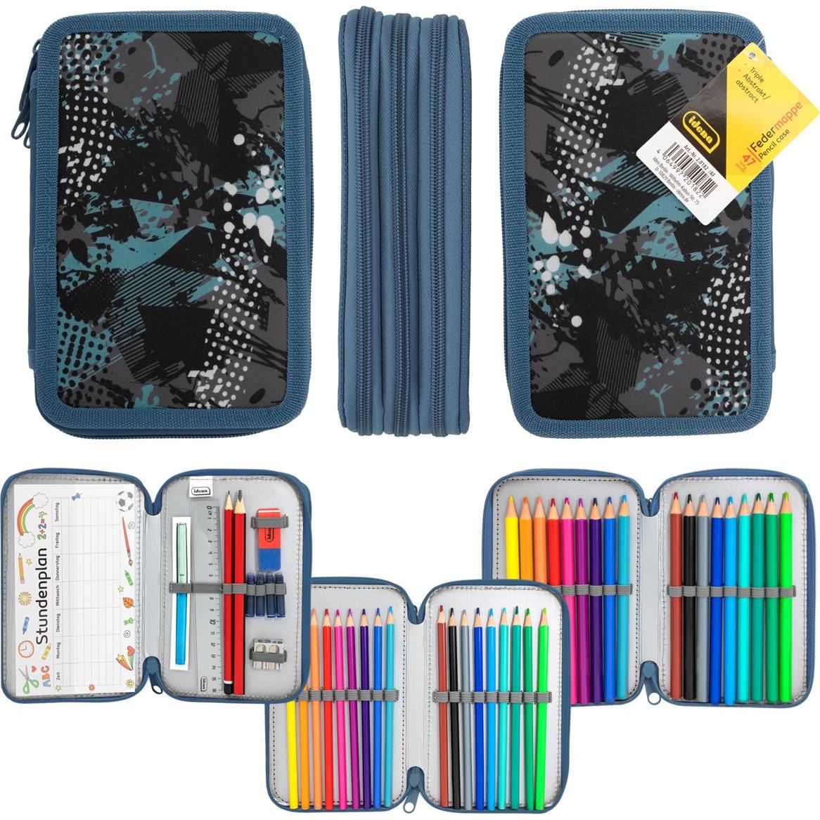 Idena Federmappe Triple Abstrakt 47 Teile (56466710)