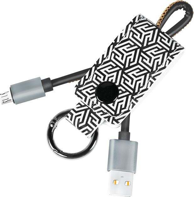 Produktbild LogiLink USB Kabel mit Schlüsselanhänger, 0,22 m Anschluss 1: USB 2.0 (Typ-A) Stecker, Anschluss 2: Micro (0.22 m, USB 2.0)