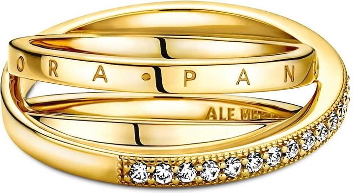 Produktbild Pandora Shine Logo Crossover Pavé Triple Band Ring (54)