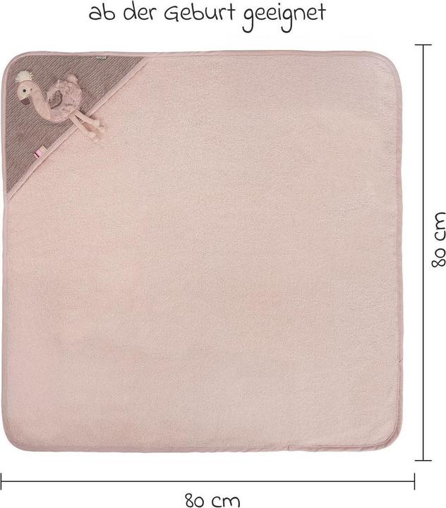 Produktbild Fehn Kapuzenbadetücher & Handtücher 2-tlg. Bade-Set - Kapuzenbadetuch & Waschhandschuh (80 x 80 cm)