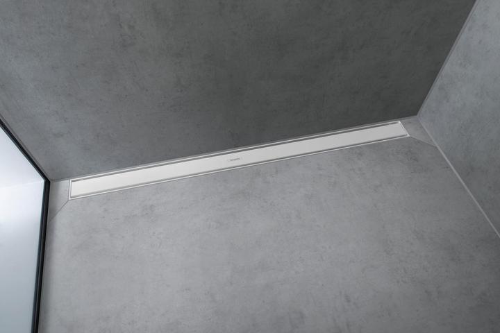 Actual product image hansgrohe HG shower channel RainDrain Match m height-adjustable frame 900mm matt white (900 mm)