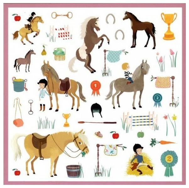 Produktbild Djeco Sticker Pferde