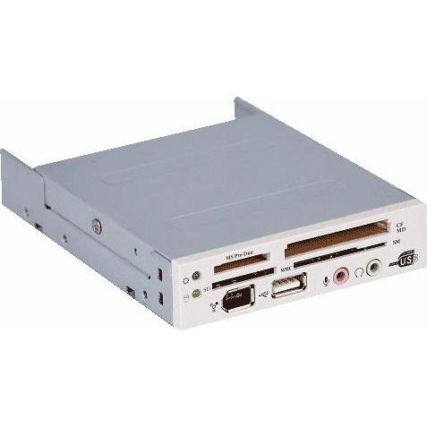 Eurocase Card reader 33in1,USB,AU,FW,white, Lettore di schede di memoria, Bianco