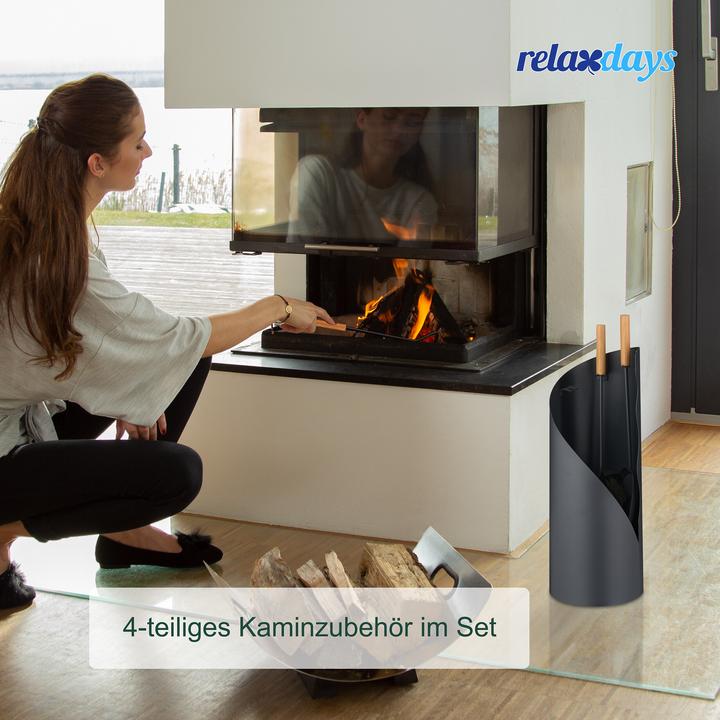 Actual product image Relaxdays 4-tlg. Kaminbesteck-Set (57 x 20 cm)