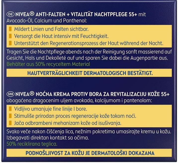 Produktbild NIVEA Anti-Falten Nacht 55+ (50 ml)