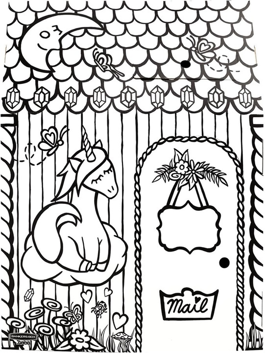 Actual product image Fellowes Playhouse BANKERS BOX 1232401 Unicorn 121x97x81cm