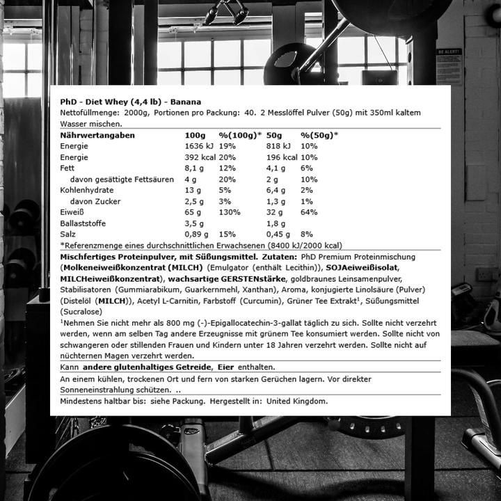 Image du produit PhD Nutrition Diet Whey (Banane, 1 pcs, 2000 g)