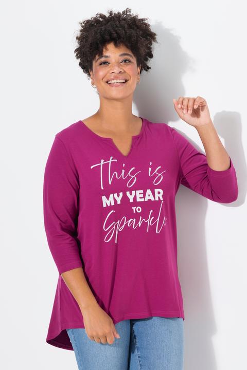 Actual product image Janet & Joyce T-Shirt, A-Linie, Statement-Druck, 3/4-Ärmel (54)