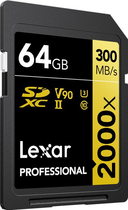 Image du produit Lexar Professional Gold 2000x (64 Go, SDXC, U3, UHS-II)