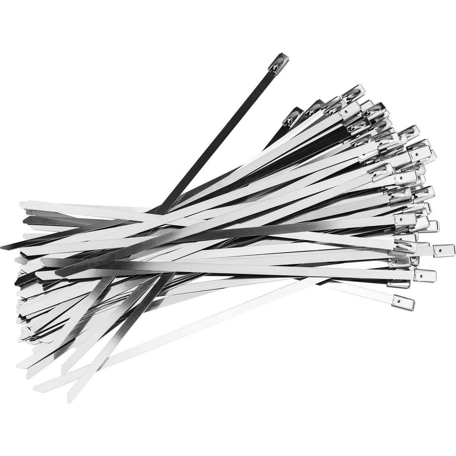 Thumbnail - JTI, Kabelbinder, 100x Kabelbinder, Edelstahl - 15 cm (Metallkabelbinder, 150 mm, 1 Stk.)