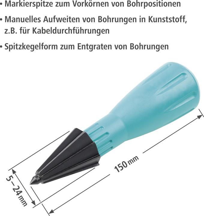 Actual product image wolfcraft Hand hole cutter with marking tip (1 pcs.)