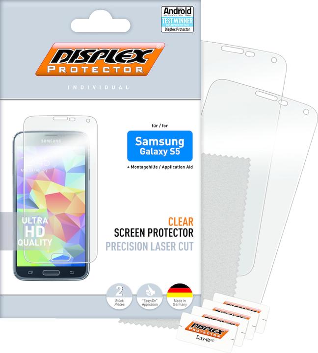 Produktbild Displex Easy-On Protector (2 Stk., Samsung Galaxy S5)
