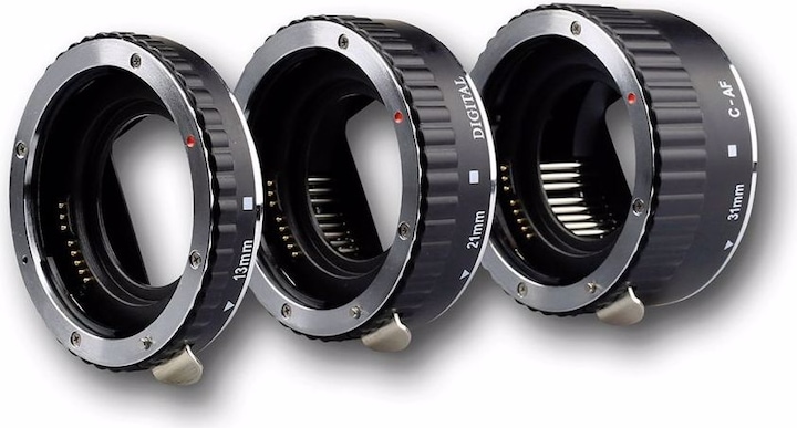 Actual product image Meike Extension Tube Set AF (Macro intermediate ring, Canon EF, Canon EF-S)
