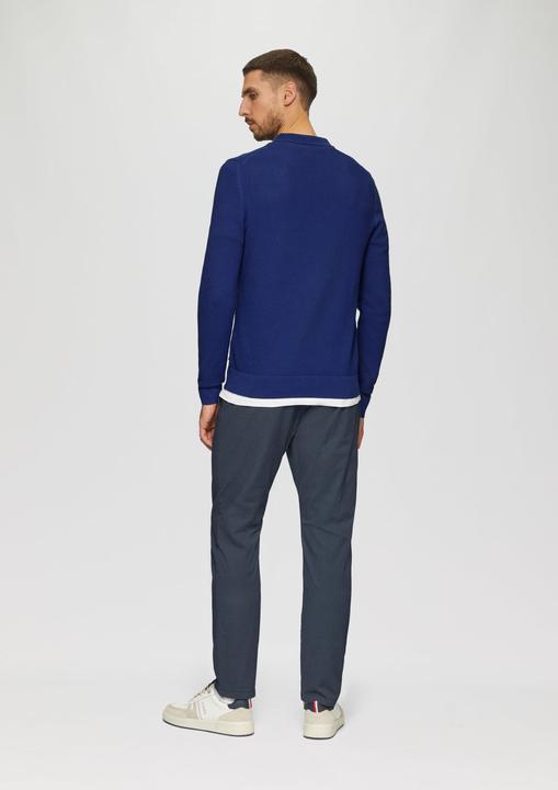 Produktbild S.Oliver Strickpullover Strukturierter Strickpullover mit Polokragen (XL)