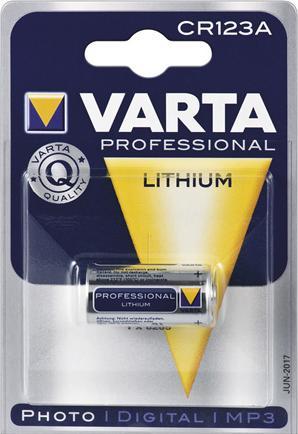 Actual product image Varta CR123A 1-BL (1 pcs., RCR123A, 1600 mAh)