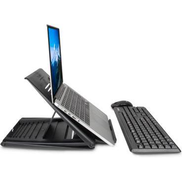 Hamlet Tiramisù Notebook Stand. Supporto universale per Notebook con Tastiera e Mouse Senza Fili, Supporto per notebook, Nero