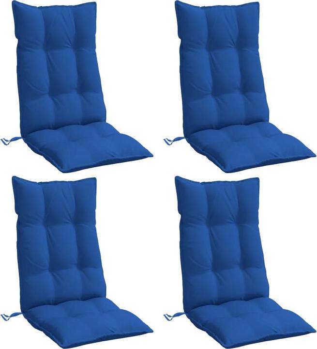 Actual product image VidaXL High-back chair cushions 4 pcs. Oxford fabric (120 x 50 x 7 cm)