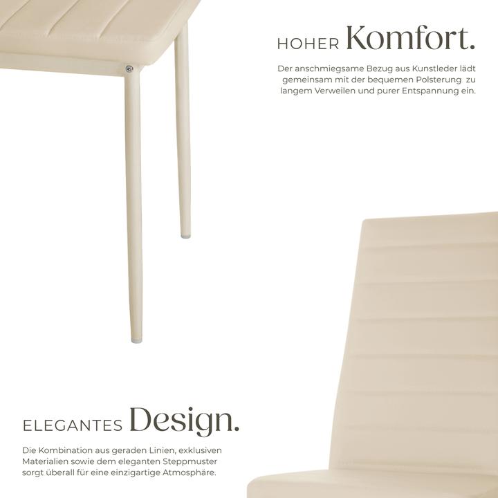 Image du produit tectake 4x Esszimmerstuhl