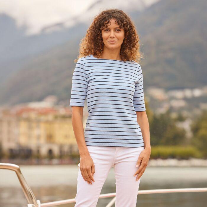 Produktbild Artime Shirt, gestreift mit Karreeausschnitt (S)
