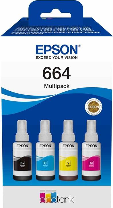 Image du produit Epson Encre/664 EcoTank 4-colour multipack (M, C, Y, CF)