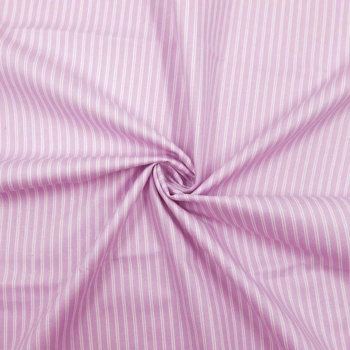 Actual product image Stoffrestposten Cotton - Double vertical stripes Purple - Minimum selling quantity: 1 metre