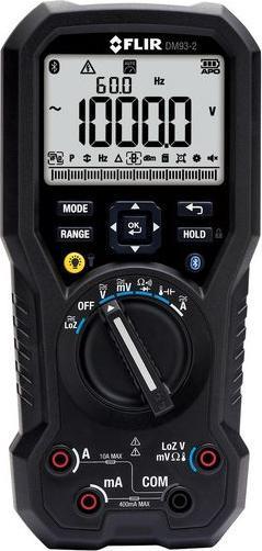 Flir Multimeter, digital True-RMS 1kV 10A 100kHz 20GOhm 40000uF (CAT IV 600V, CAT III)
