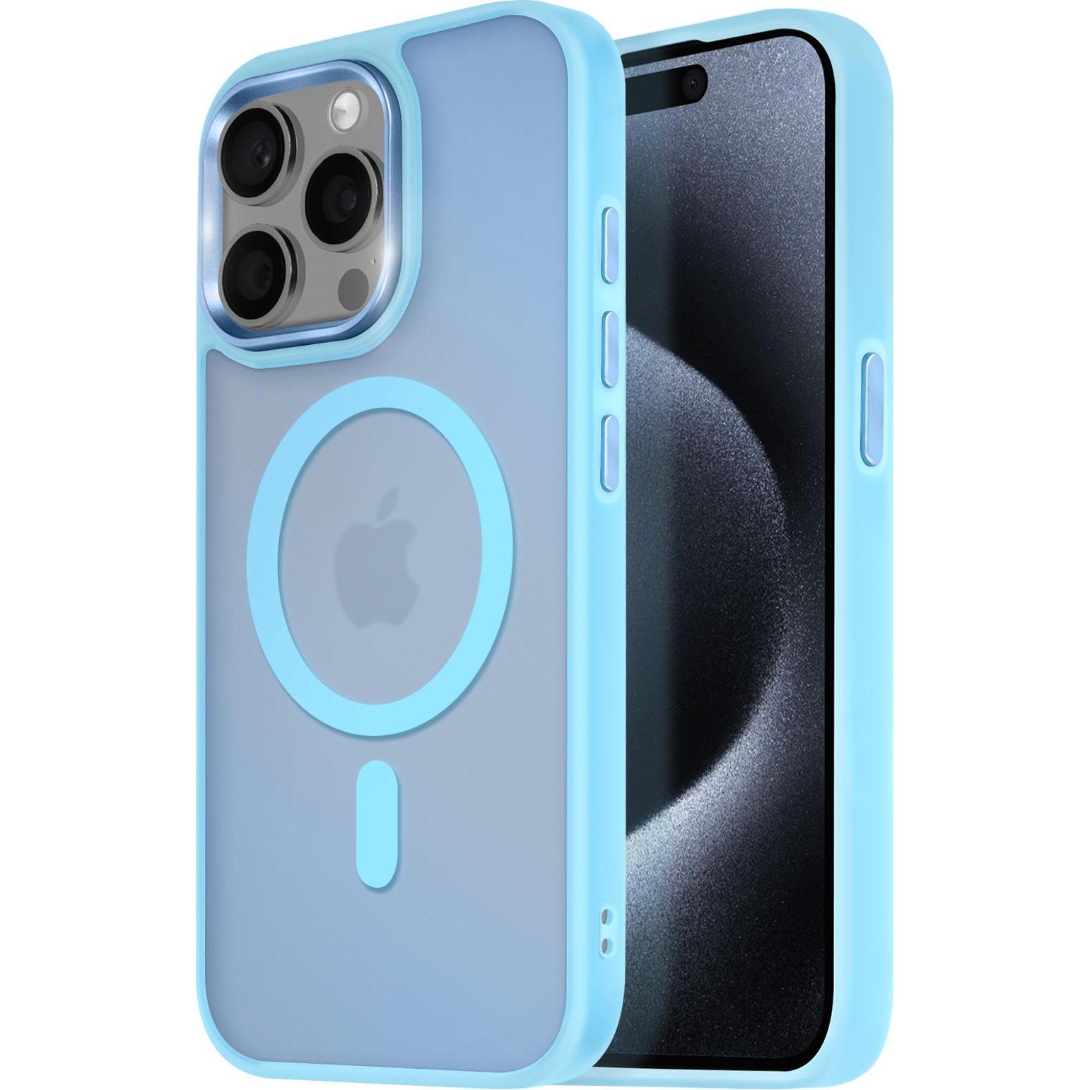 Avizar Frost Color Case (Apple iPhone 15 Pro), Smartphone Hülle, Blau