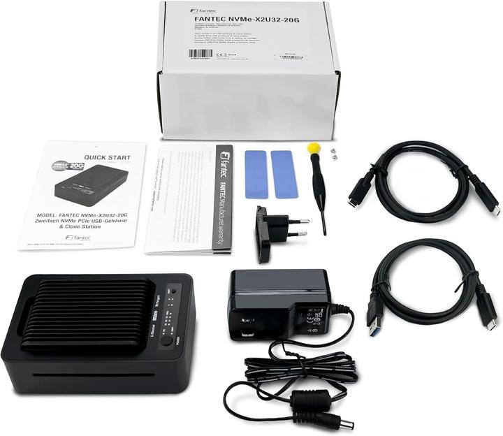 Actual product image Fantec NVMe-X2U32-20G 2x 20Gbit/s (M.2)