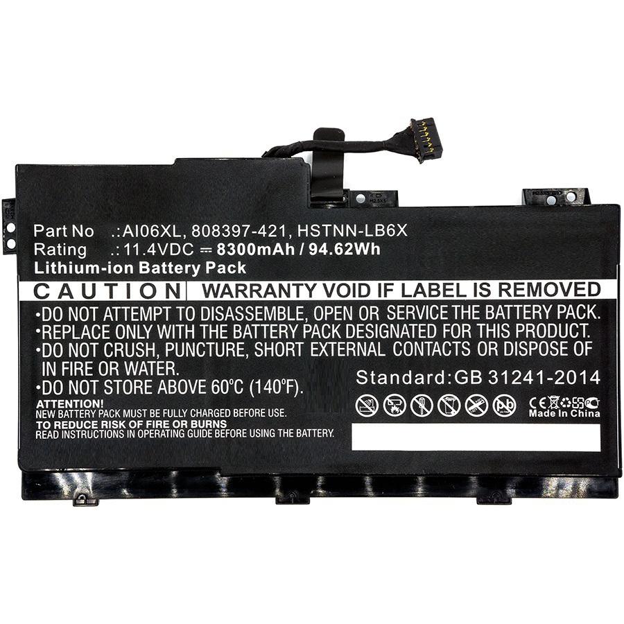 CoreParts Laptop-Batterie Lithium-Ionen 8300 mAh 94.6 Wh (1 Zellen, 8300 mAh), Notebook Akku, Schwarz
