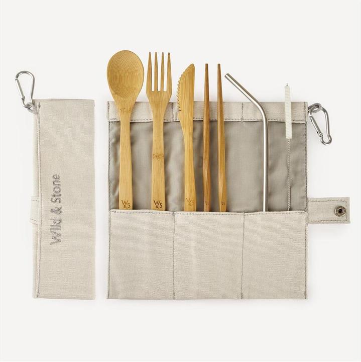 Wild & Stone Bambus-Picknick-Besteck-Set, 8 teilig