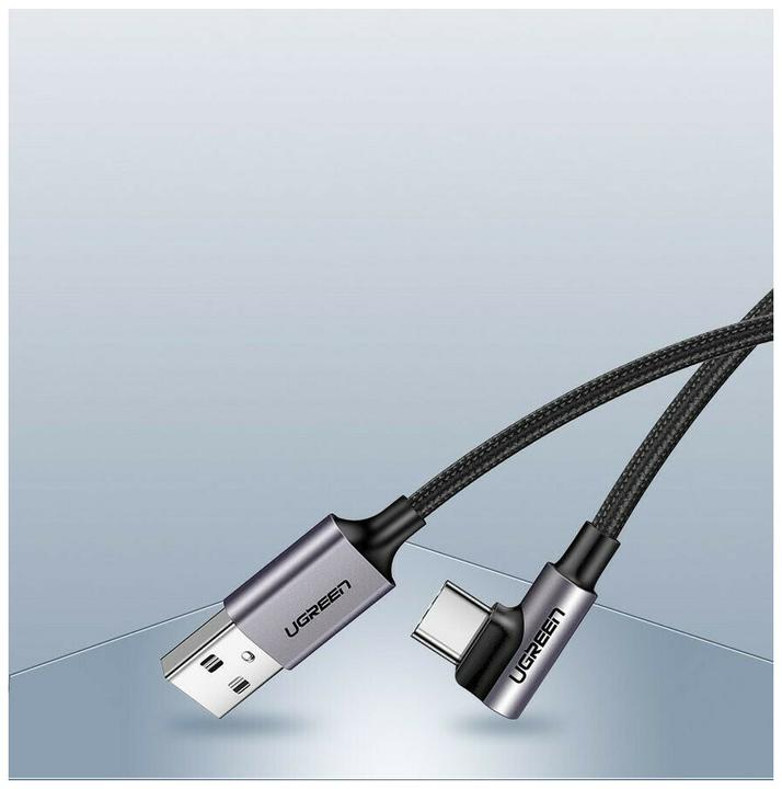 Productafbeelding Ugreen USB-C Haaks naar USB-A 2.0 A 3A Datakabel (2 m, USB 2.0)