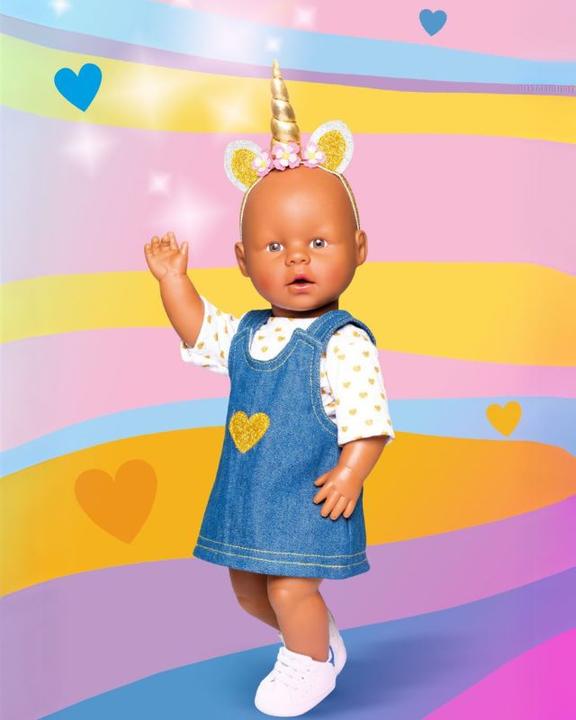 Actual product image Heless Denim dress gold piece size 28-