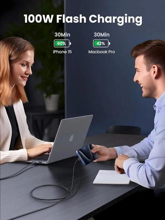 Actual product image Ugreen USB Type C - USB Type C (0.50 m, USB 2.0, 100 W)